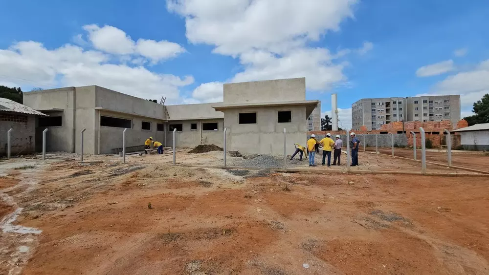 Obras da nova unidade de saúde no bairro Passa Três estão avançadas